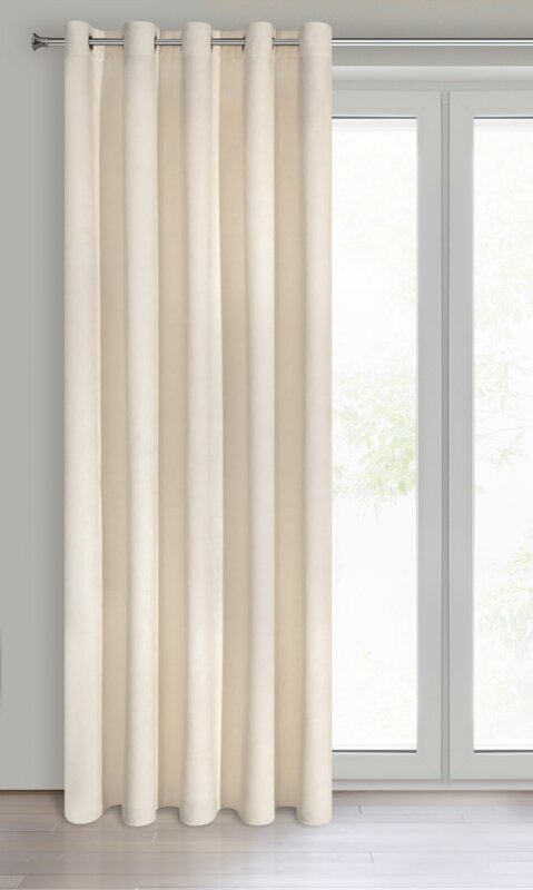 Zasłona gotowa Villa jasnobeżowa 140 X 250 CM – pięknie rozprasza światło
