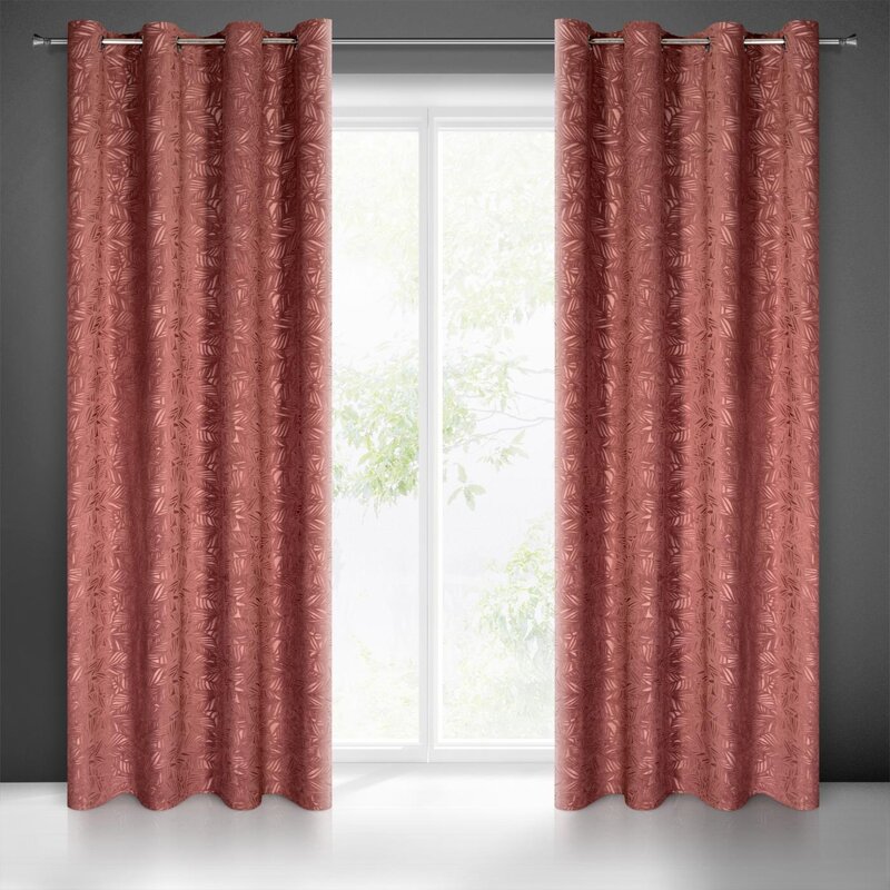 Zasłona gotowa Octavia ciemnoróżowa 140 X 250 CM – do salonu i sypialni