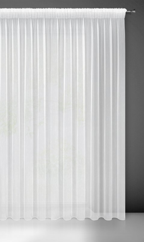 Firana gotowa deszczyk biała 350 x 270 cm – rozjaśnia wnętrze