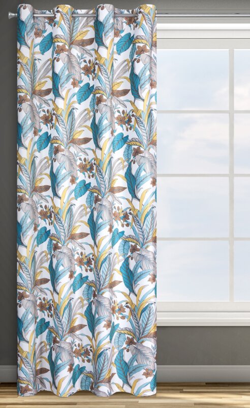 ZASŁONA GOTOWA D91 BARI 140 X 250 CM TURKUSOWY