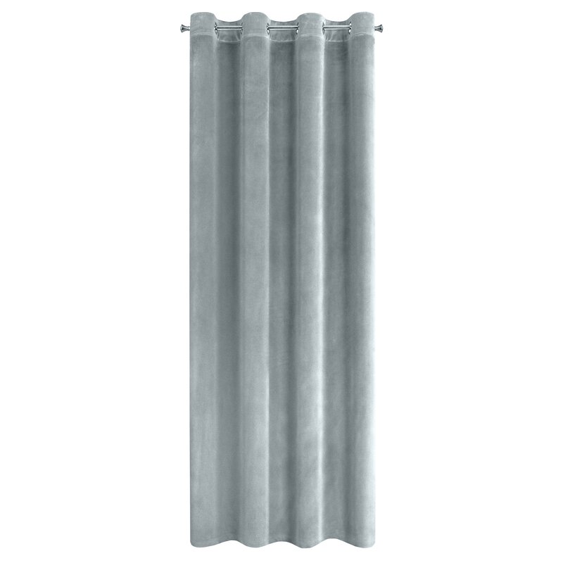 Zasłona gotowa Samanta szara 140 X 250 cm – miękka i welwetowa