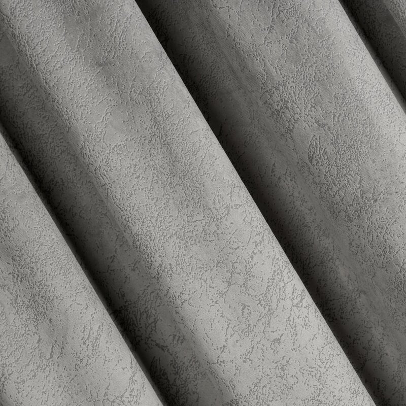 Zasłona gotowa na taśmie Riva popielata 140 X 270 CM – welwetowa z wzorem marmuru
