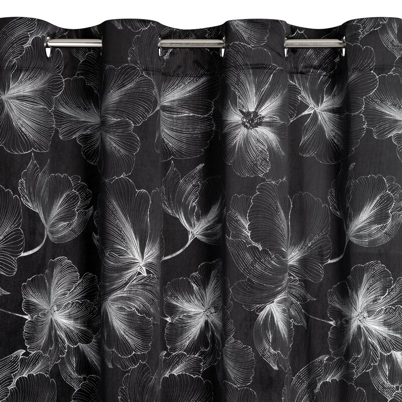 Zasłona gotowa Stella czarna 140 x 250 cm – zaciemniająca i stylowa