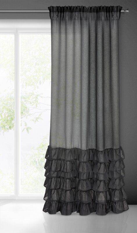 Zasłona gotowa Dolly czarna 140 x 250 cm – subtelne rozproszenie światła