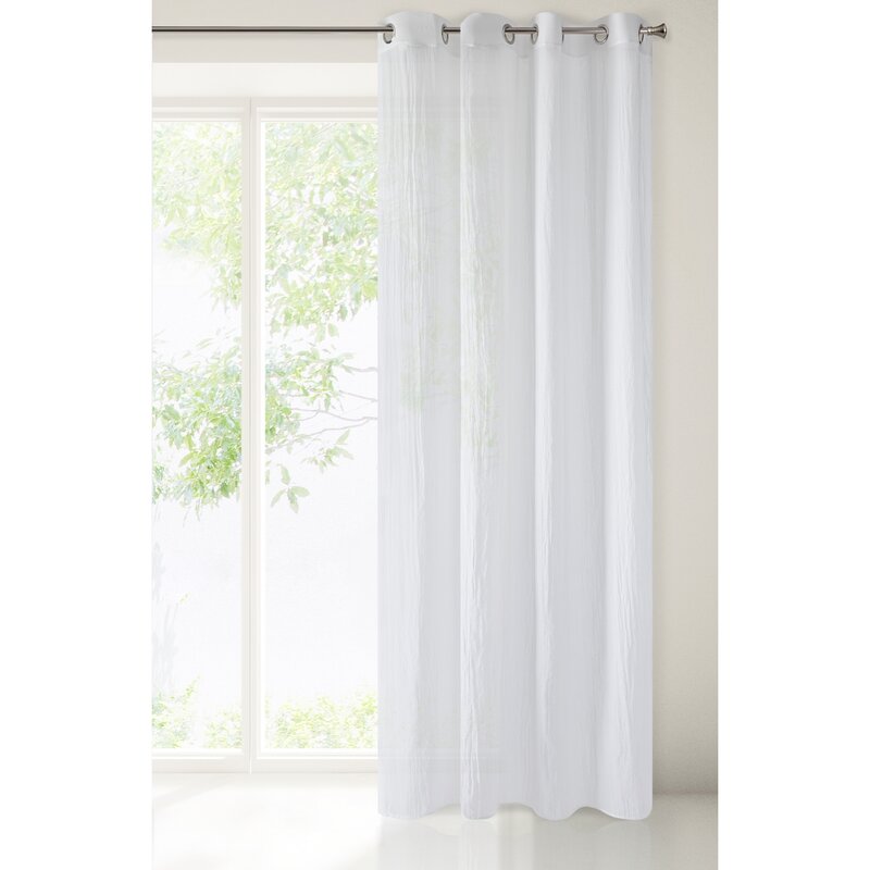 Zasłona gotowa Zuhal biała 140 x 250 cm – rozprasza światło