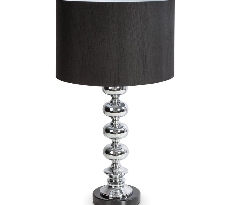 Lampa stołowa NIKI srebrna O 36 x 61 cm – subtelne światło
