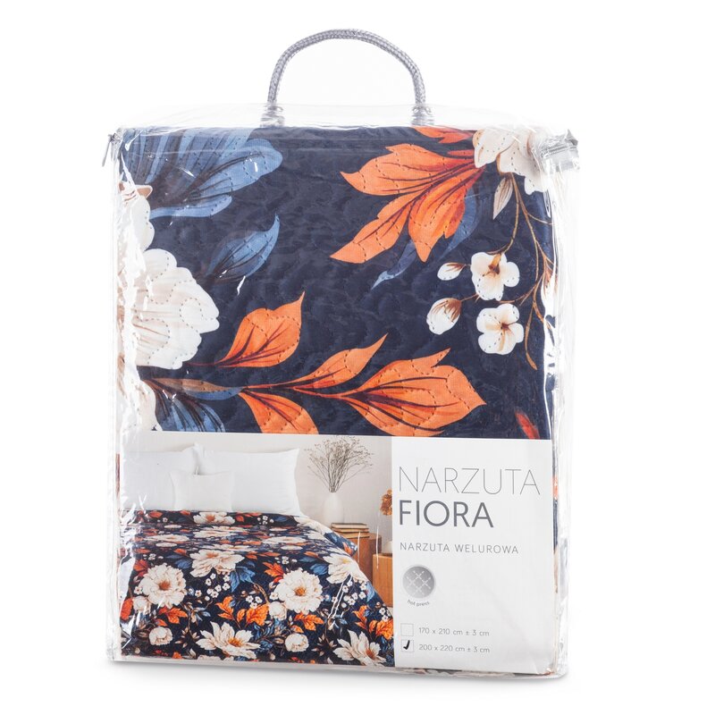 Narzuta Fiora granatowa 170 x 210 cm – doda przytulności sypialni