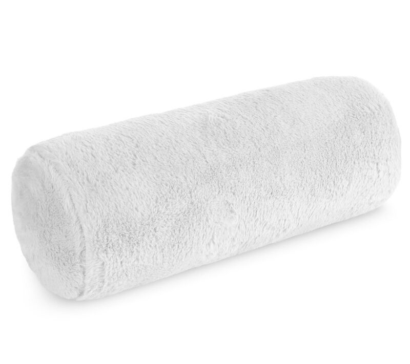Poszewka futrzana biała 15 x 45 cm – miękka w dotyku