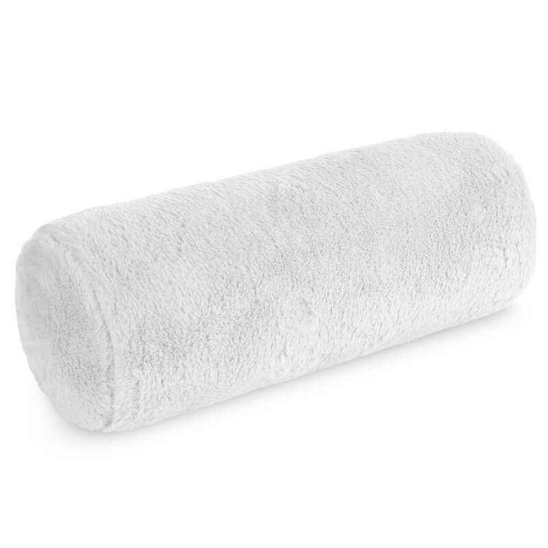 Poszewka futrzana biała 15 x 45 cm – miękka w dotyku