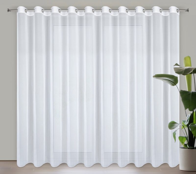 Firana gotowa Arleta biała 350 x 270 cm – przepuszcza światło