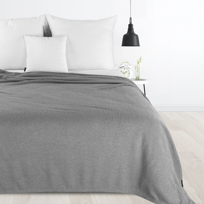 Koc Bukla srebrny 170 x 210 cm – miękki i puszysty