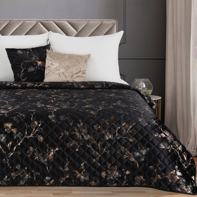 Narzuta velvet Blink czarna 170 x 210 cm – wprowadź luksus