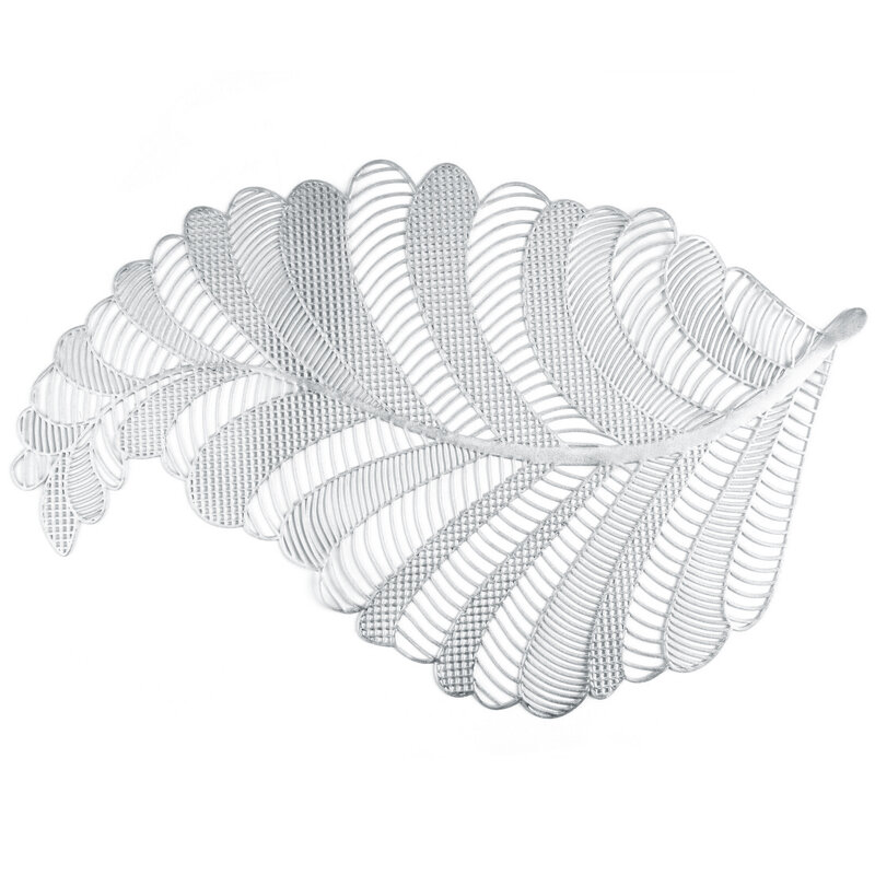 Podkładka ażurowa Petal srebrna 30 x 45 cm – doda blasku stołu