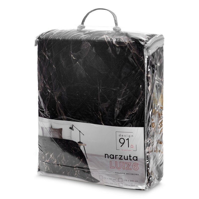 Narzuta D91 Luiz 6 czarna 220 X 240 cm – do nowoczesnych wnętrz