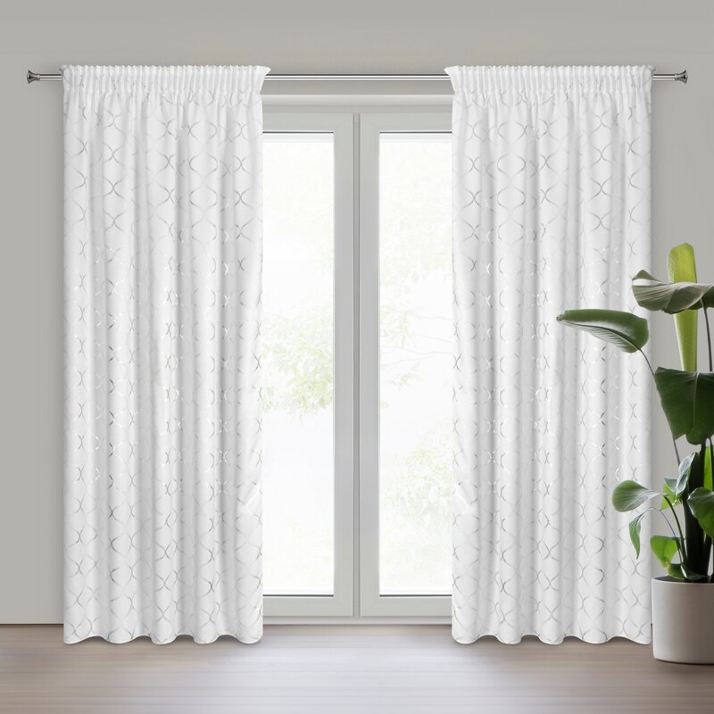 Zasłona gotowa Mili biały 140 x 270 cm – zaciemnia pomieszczenie
