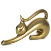 Figurka ceramiczna jamnik srebrna 19 x 6 x 12 cm – doda charakteru wnętrzu