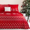 KOMPLET POŚCIELI ŚWIATECZNEJ NOEL01 140 X 200 CM CZERWONY