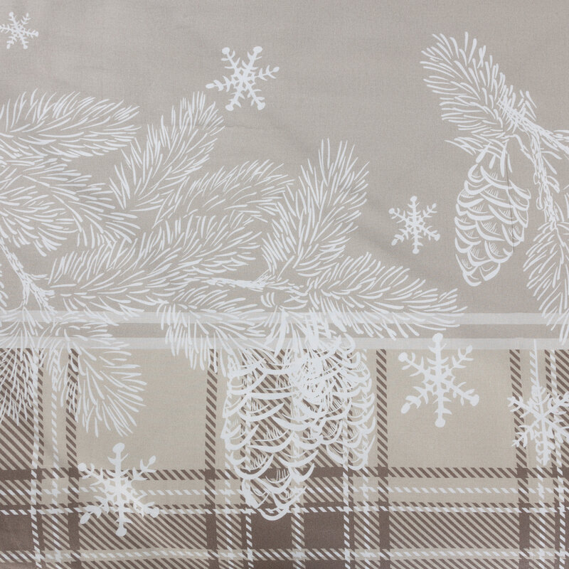 KOMPLET POŚCIELI ŚWIATECZNEJ HOLLY02 140 X 200 CM BEŻOWY