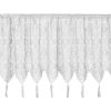 Zazdrostka ażurowa biała 150 x 60 cm – z kwiatowym wzorem
