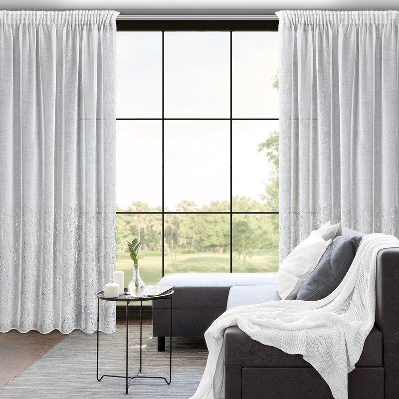 Zasłona gotowa Melia biała 140 x 270 cm – rozprasza światło