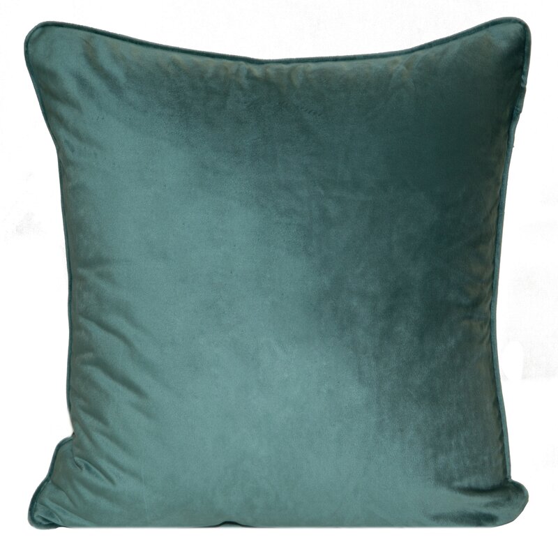 Poszewka velvet SIBEL ciemnomiętowa 45 x 45 cm – dodatek na sofę