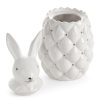 Wazon ceramiczny królik biały 14 x 30 cm – idealny na dekoracje