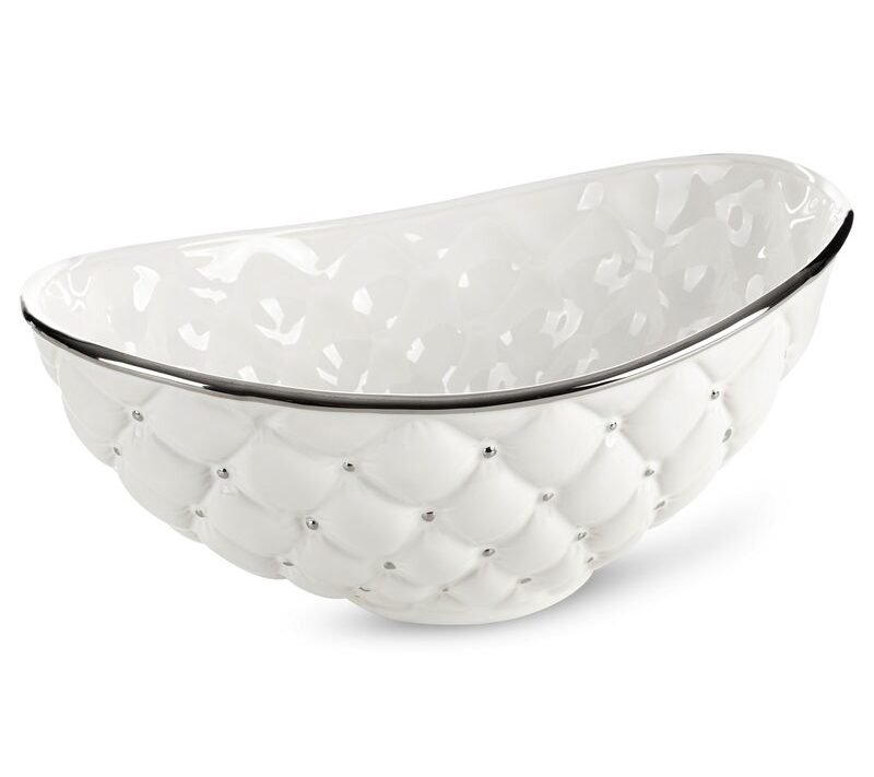 Misa dekoracyjna Adore biała 35 x 22 x 15 cm – do salonu i sypialni
