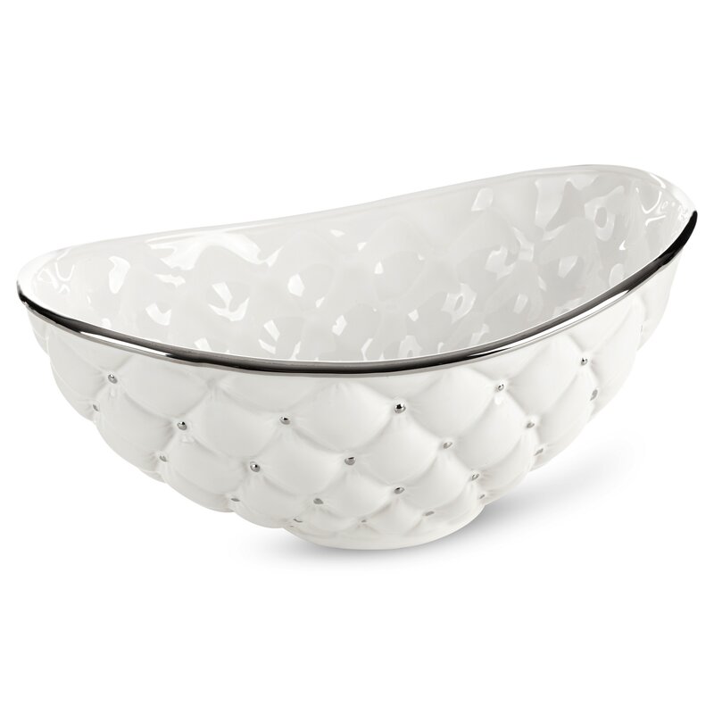 Misa dekoracyjna Adore biała 35 x 22 x 15 cm – do salonu i sypialni