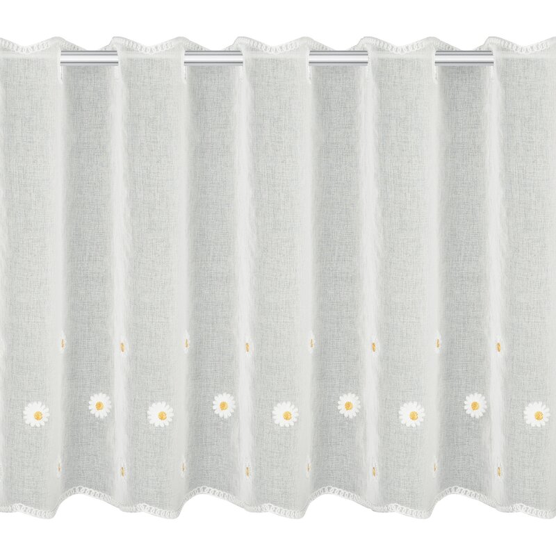 Firana gotowa Bellis biała 150 x 70 cm – wprowadza świeżość