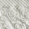 Narzuta welwetowa Roses kremowa 170 X 210 cm – miękka i pluszowa