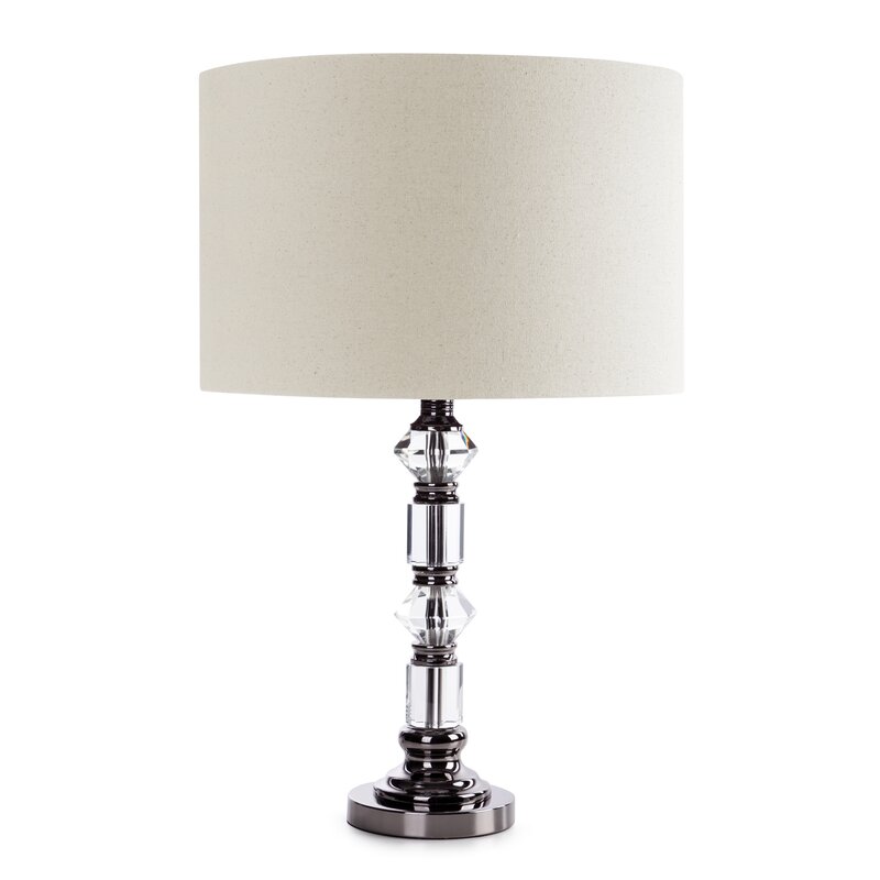 Lampa stołowa Sandi beżowa 41 x 63 cm – wprowadza przytulny nastrój