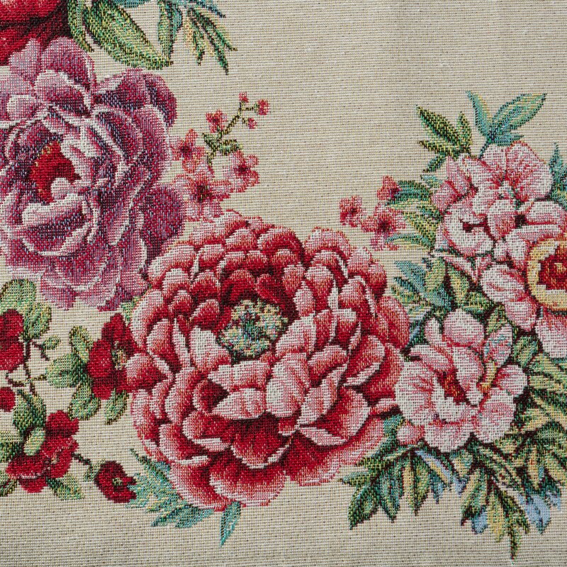 Obrus gobelinowy GOB/CHO/GRIA/RÓŻ naturalny 40x100 cm – doda blasku stołu