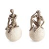 FIGURKA DEKORACYJNA OSCAR (01) 11 X 11 X 22 CM KREMOWY