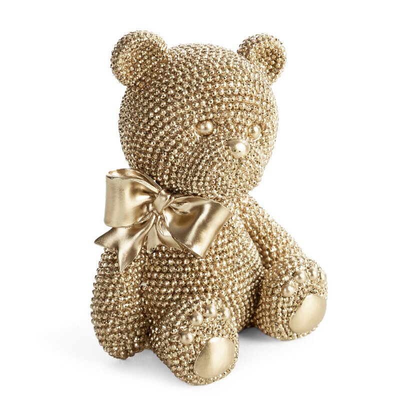 Figurka ceramiczna ELDO szampańska 10 X 8 X 13 CM – uroczy miś