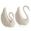 Figurka ceramiczna Logan 05 beżowa 15 X 6 X 18 CM – w kształcie łabędzia