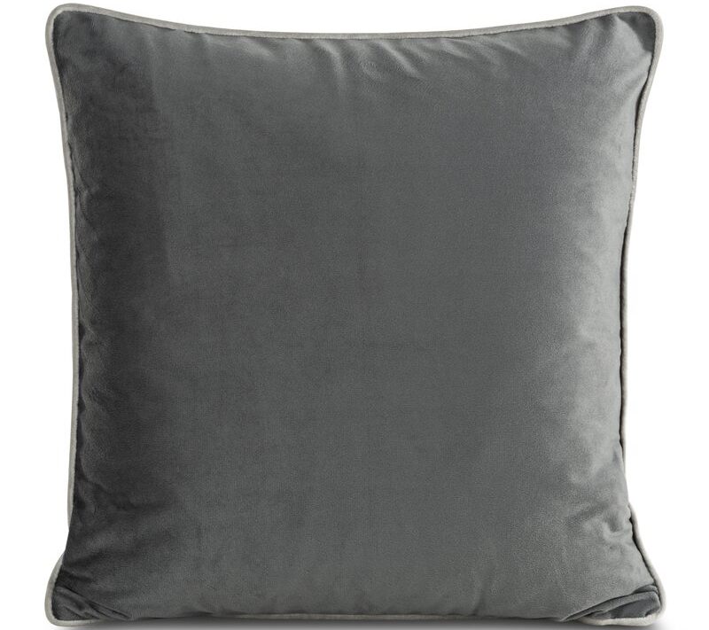 Poszewka welwetowa Melia stalowa 45 X 45 cm – aksamitna w dotyku