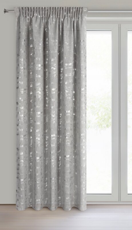 Zasłona gotowa Ines srebrna 140 x 270 cm – rozprasza światło