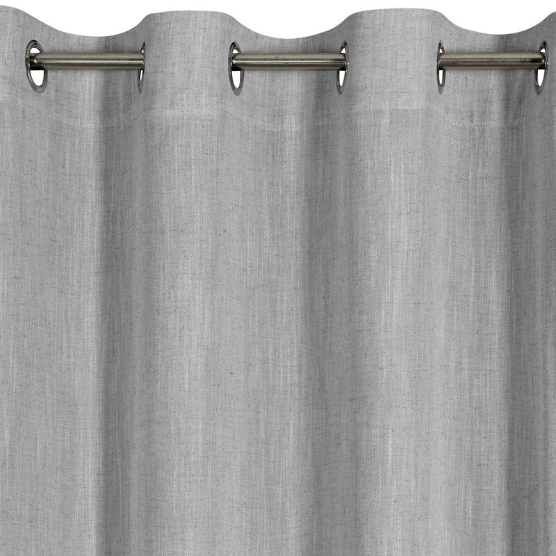 Zasłona gotowa srebrna 140 x 250 cm – zaciemniająca i stylowa