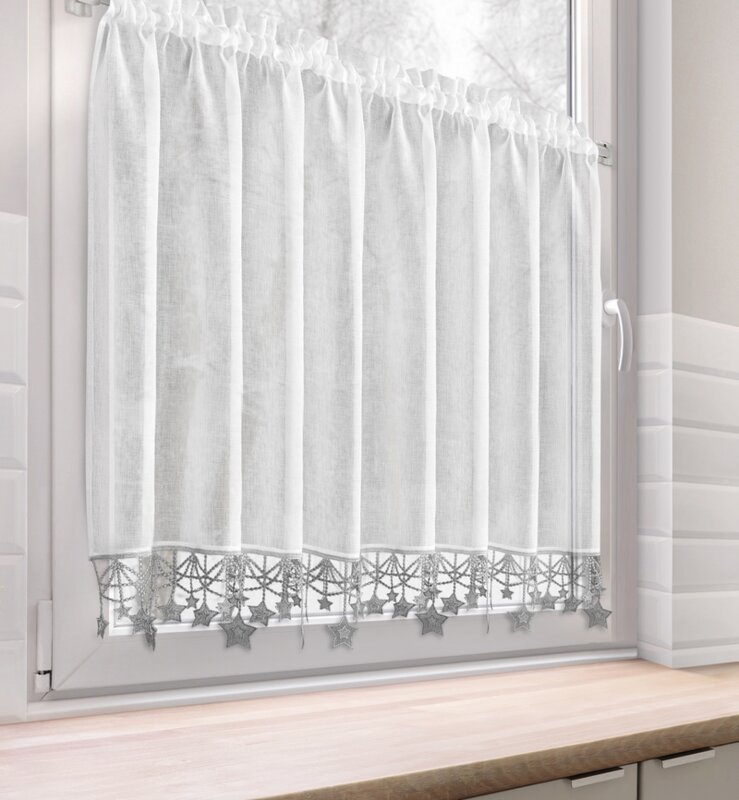 Zasłona świąteczna SW/XMAS/FIR biała 90x150 cm – idealna na Boże Narodzenie