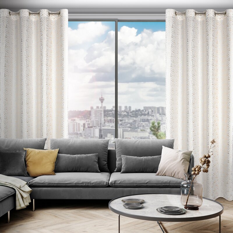 Zasłona gotowa SEMI biała 140 X 250 CM – pięknie filtrująca światło