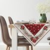 Obrus gobelinowy czerwony 100x100 cm – odporny na plamy