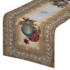 Obrus świąteczny złoty 45x140 cm – odporny na plamy