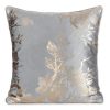 Poszewka Celia stalowa 45 X 45 cm – z kwiatowym wzorem