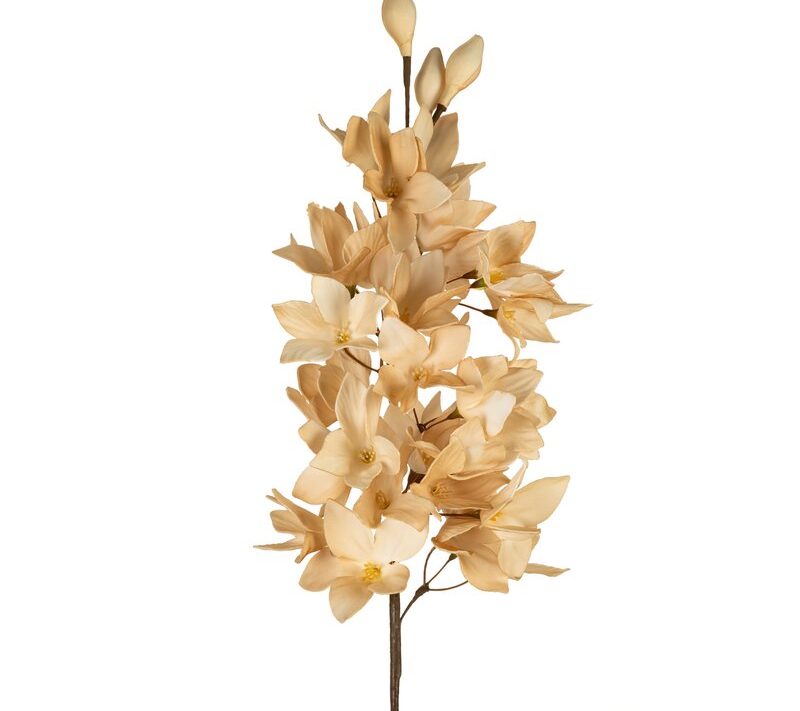 Kwiat dekoracyjny Flore jasnobeżowy 75 cm – realistyczny wygląd