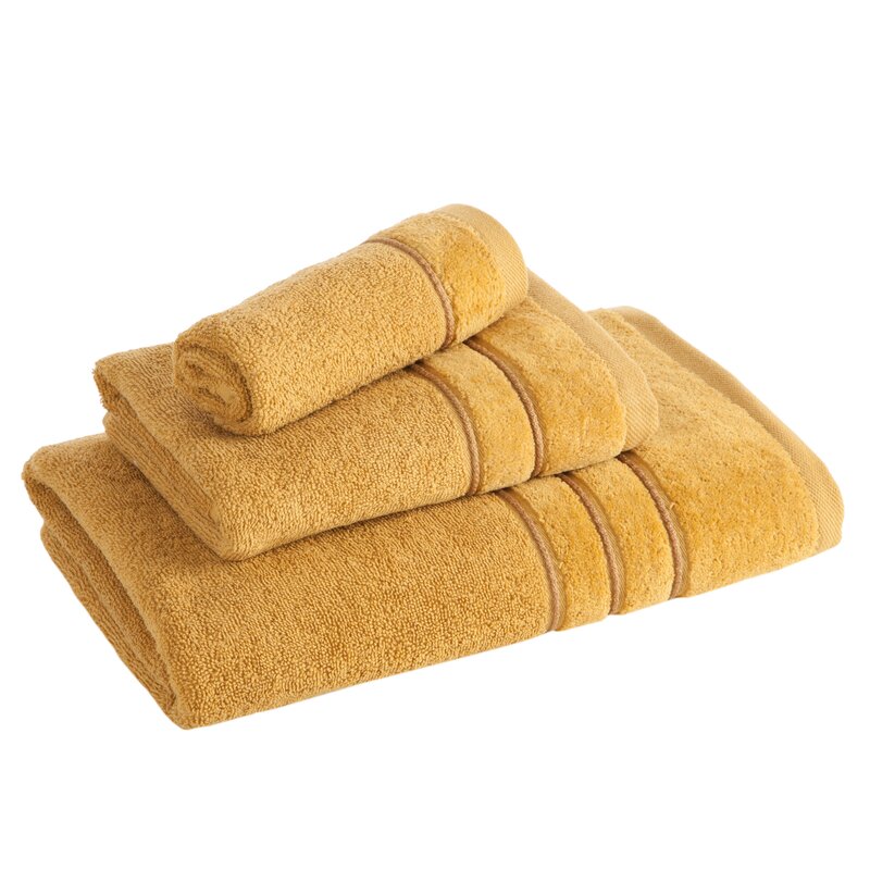 Ręcznik frotte Sibel musztardowy 50 x 90 cm – miękki i chłonny