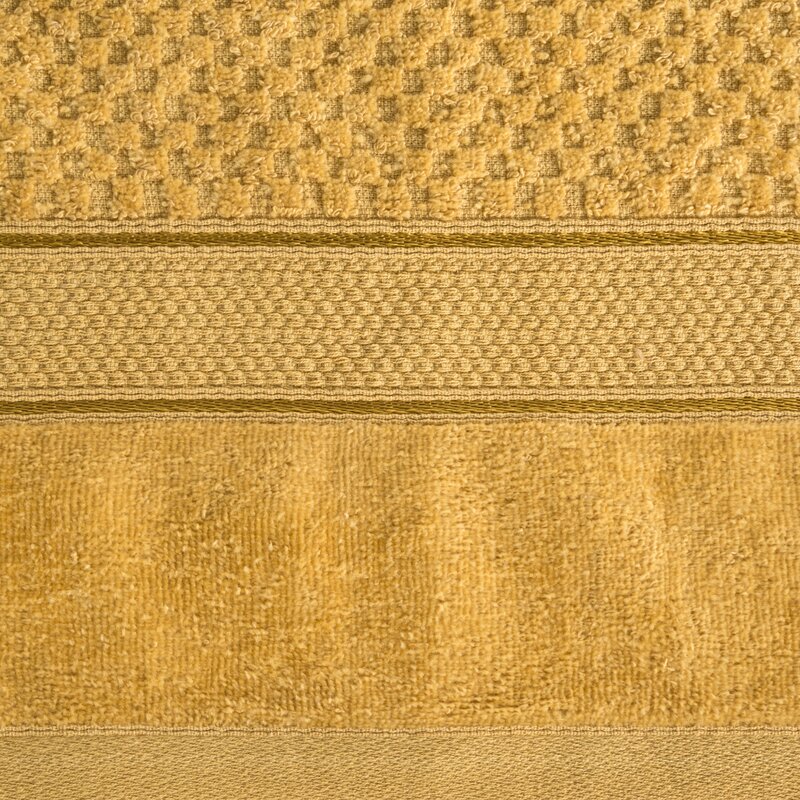 Ręcznik welurowy Jessi musztardowy 90 x 150 cm – miękki i chłonny