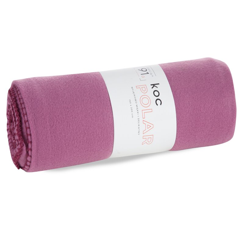 Koc polarowy D91 wrzosowy 150 X 200 CM – miękki i ciepły
