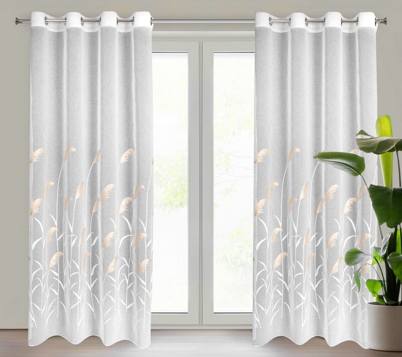 Firana gotowa Abbie kremowa 140 x 250 cm – rozjaśnia wnętrze
