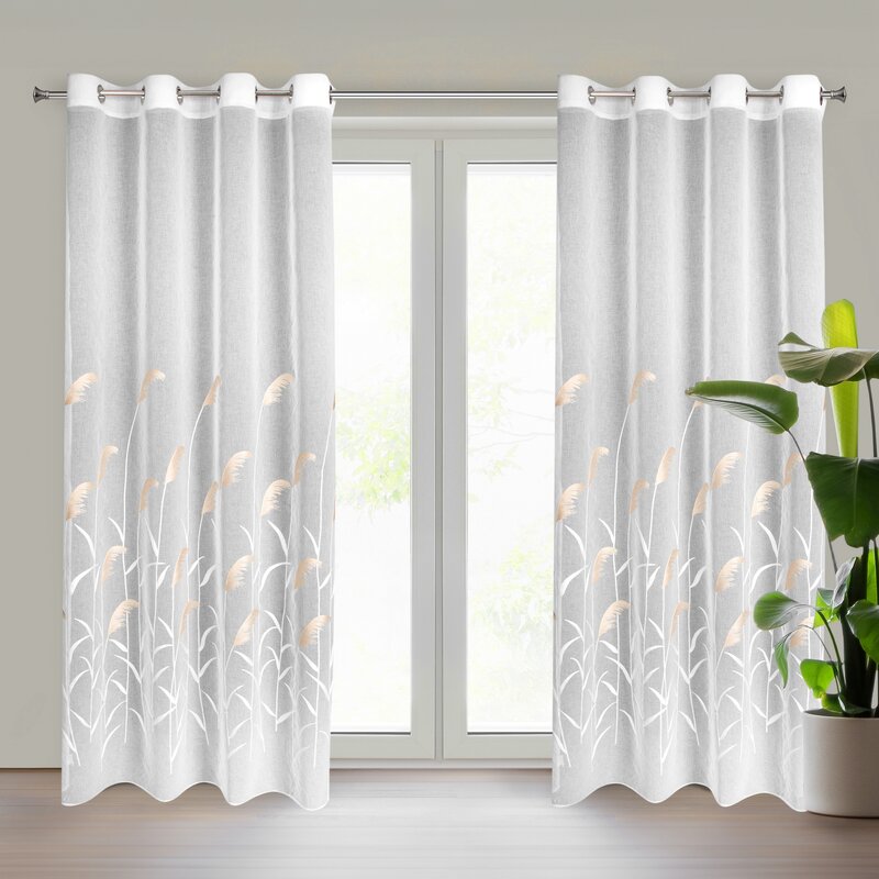 Firana gotowa Abbie kremowa 140 x 250 cm – rozjaśnia wnętrze