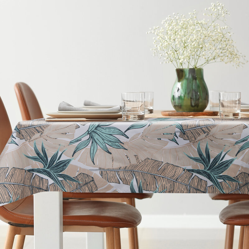 Obrus tarasowy Garden beżowy 140 x 220 cm – idealny na taras